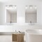 Designers Fountain Jedrek 24in 3-Light Brushed Nickel Industrial Indoor Vanity Light with Clear Glass Shades 93303-BN - alternate 2